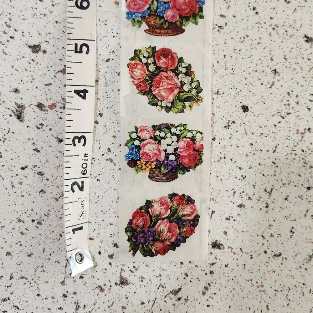 Vintage 1990 John Grossman The Gifted Line Flower Rose Bunches 16 Stickers